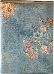 Book Sleeve Cover with Pattern Adjustable Hardcover and Paperback Book Protector, Novel and Textbook Cover, Stylish Book Accessory for Journals and Notebooks (Blooms, 8.26 * 5.82in)