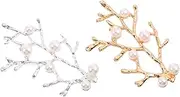 Retro Tree Branch Pearl Hair Accessories 10pcs Diy Embellishments Alloy Material Crafted for Unique Lovely Hair Styles