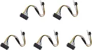 Binxind 5X ATX PSU Power Supply Cable PCIe 6 Pin to ATX 24 Pin Power Supply Cable 24P to 6P for 600 G1 600G1 800G1 Mainboard