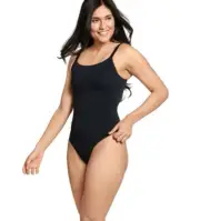 Jockey Seamfree Thong Bodysuit Smooth Comfort Black Womens Size XXL