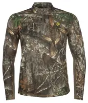 SCENTBLOCKER Angatec Long Sleeve 1/4 Zip Performance Shirt Mens Camo Hunting ...