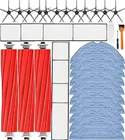 YBVABE for S7 Maxv Ultra Accessories 36Pack Kit Compatible with Roborock S7,S7 Plus,S7 MaxV,S7 MaxV Plus Replacement Parts - 3 Main Brush, 10 Mop, 12 Side Brush, 8 Filter, 2 Cleaning Brush