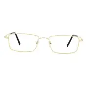 Readers Rectangle Blue Light Blocking Reading Glasses for Men with Gold 1.5 x