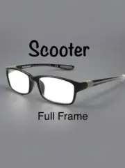 Foster Grant “SCOOTER” +1.25 Full Black Frame Reading Glasses