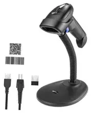 Wireless 1D 2D Barcode Scanner with Stand, Portable 1D & 2D Barcode Scanner