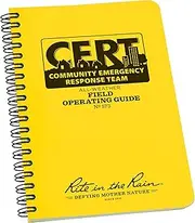 Rite in the Rain Weatherproof Side Spiral Notebook, 4.625" x 7", Yellow Cover, CERT Field Operator's Guide FOG (No. 573)