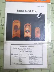 Painting Pattern Pocket "Snow Sled Trio" Tole Painting Pattern