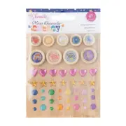 3 Pack Shimelle Main Character Energy Embellishment Mix 44/Pkg-Buttons,Sequins A