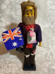 NOS Vintage Australian Made Swagman Musical Figurine Plays Waltzing Matilda