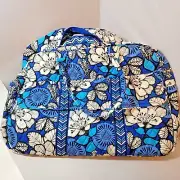 Vera Bradley Grand Traveler Blue Bayou Weekender Large Bag Luggage Retired