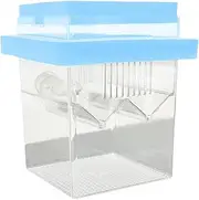 ShengQuanHao Floating Breeding Egg Breeder Box Light Separation Fish Isolation Box Incubator for Baby Fish Shrimp, Fish Egg Egg, Blue