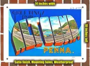 METAL SIGN - Pennsylvania Postcard - Greetings From Altoona, Penna.
