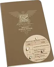 Rite in the Rain Weatherproof Book, 4.625” x 7”, Tactical Tan Soft Cover, Prolonged Casualty Care Medic Book (No. 980T-MED)