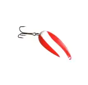 fishing PIKE spoon red white fishing lure 1 3/4 in 524