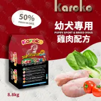 在飛比找Yahoo奇摩購物中心優惠-[送贈品] KAROKO 渴樂果 雞肉幼犬飼料 13.5kg