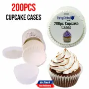 200Pcs NEW White Cupcake Cases Classic Baking Cupcakes Liner High Quality