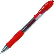 Pilot G-2 Retractable Fine Gel Pen, Nib Size 0.7 mm, Red