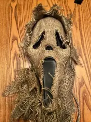 ScareCrow GHOSTFACE Mask Scream 4 Burlap Ghost Face With Protective Face Cover