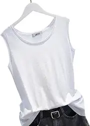 [neogor] Internet Famous Sports Vest for Women in Summer, Thin Bamboo Cotton for Outer wear, Loose Sleeveless T-Shirt for Inner wear, Fitness Camisole Base, Trendy