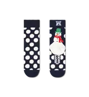 Navy Snowman Socks | Merry Christmas Kids Crew Socks