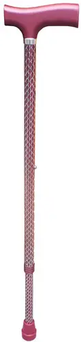 Surgical Basics Walking Stick Engraved Red Adjustable 72-94cm
