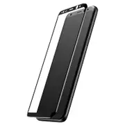 3D Arc Edge 0.3mm Tempered Glass Silk Screen Rim Screen Protector for Samsung Galaxy S8 Plus BLACK COLOR