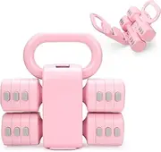 Axiqunel Adjustment 2-in-1 Convertible Kettlebell & Dumbbells Set , Adjustable 4 in 1 Free Weights Dumbbell Set of 2, Each 2.2 3.3 4.4 5.5lb Quick Change Weight Women Dumbbell Set for Home Gym