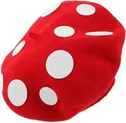 [NOLITOY] Cute Mushroom Beret Hat for Women Wool Felt Vintage Cap for Halloween Birthdays Cosplay Versatile Party Decoration Fits Head
