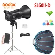 Godox SL60II D LED Video Light COB with 60cm Parabalic Softbox +2.8m light stand