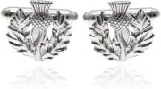 Sterling Silver Scottish Thistle Cufflinks