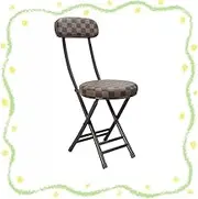 18in Folding Bar Stool Round Padded Counter Stool with Back Breakfast Stool Portable Foldable Chair for Kitchen/Office/Events(Lattice)