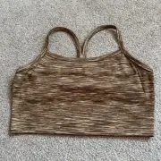 Aerie Offline Space-dye Sports Bra Crop Top Brown Women’s XL