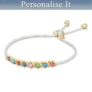 "The Heart Of Our Family" Personalised Birthstone Bracelet