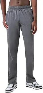 [Champion] Men's Pants, Everyday Cotton Pants for Men, Open Bottom Pants (Reg. Or Big & Tall), Granite Heather C Patch Logo, 3X-Large Tall