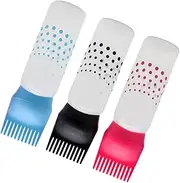 Generic 3pcs Shampoo Bottle Applicator Bottle for Hair Oil Comb Applicator Bottle Hair Comb Bottle Toothed Bottle Hair Spray Bottle for Hair Scalp Applicator Hair Dye Root Applicator