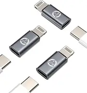 27W Fast Charger Adapter(3Pack)Charging Data Sync Cable USB C Female to Lighting Male Converter for Apple Iphone 11 12 13 14 Pro Max Mini Xs Se 7 8 X Xr Plus IpadAir Type-c Port Charge Cord Connector