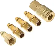 TEHAUX 1 Set Air Hose Fitting Assortment Quick Connect Crimp Fittings for Air Compressors Pressure Washers Durable Hose Connectors for Purpose Applications