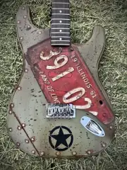 ARMY TANK Pistols Crown Barncaster Strat GUITAR BODYONLY PARTCASTER USA MADE