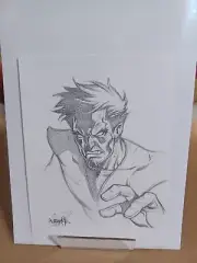 Jose Varese Original Pencil Bust Sketch Nightcrawler X-Men The Lab Comic 1/1 Art