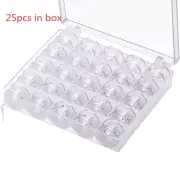 50Pcs Sa156 Bobbins for Brother Sewing Machine Plastic Bobbins with Case Transpa