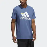 在飛比找Yahoo奇摩購物中心優惠-adidas 上衣 男款 短袖上衣 運動 亞規 藍 IB94