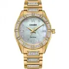 Ladies Citizen Eco-Drive Solar powered Silhouette Crystal. Moder of Pearl Dial
