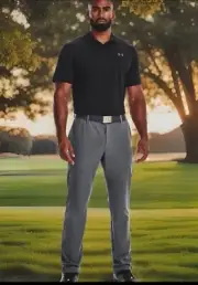 Under Armour Men’s UA Golf Tapered Pants Gray 1377301 Stretch Casual $95