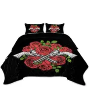 Drawing of Guns and Roses Coverlet