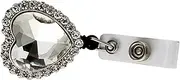 CAXUSD Retractable Heart Shape Badge Reel Clip Lightweight Id Holder for Nurses Trade Shows Schools Convenient Alligator Clip Design Easy to Carry