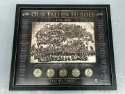 OUR FALLEN HEROES - LTD ED CHEOPS PYRAMID WW1 ANZAC PHOTOGRAPH WITH MEDALS