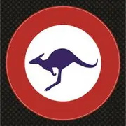 Sticker Kangaroo Badge, Vinyl