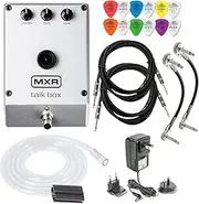 MXR M222 TALK BOX Effects Pedal Voicebox for Guitar, Keyboard and other instruments with Tonebird 2- Cable, Dunlop Picks, 2- MXR Patch Cable Bundle