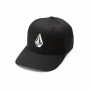 VOLCOM FULL STONE XFIT HAT BLACK NEW FLEXFIT CAP FREE POSTAGE SKATE SHOP AUST