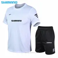 在飛比找蝦皮購物優惠-2023 Shimano 釣魚服男士釣魚 T 恤夏季短褲褲子